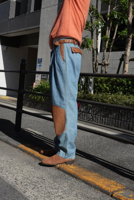 80s THE LEATHER RANCH DU CAIR leather custom denim