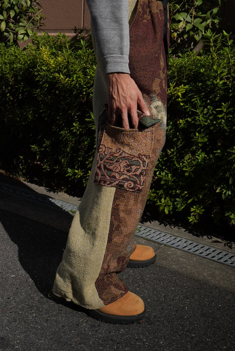 remake jaquard cargo pants