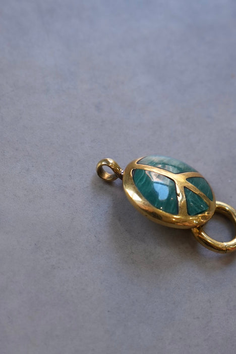 handmade brass charm "peace"