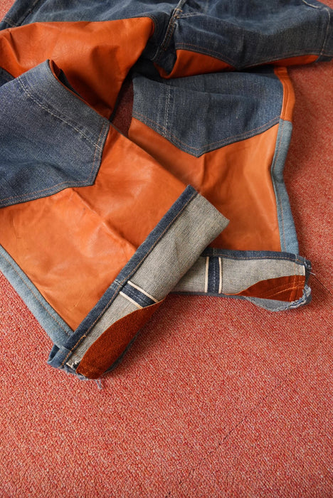 60s Hand Made by Denim Evalution leather 501 "E"