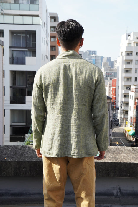 90s FLAX linen jacket