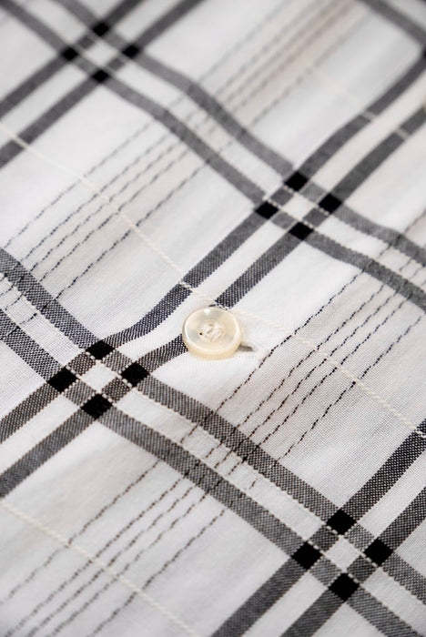 60s Manhattan check rayon shirt