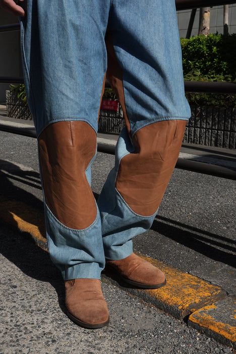 80s THE LEATHER RANCH DU CAIR leather custom denim