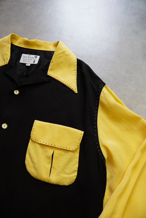 80s Cad Zoots  rayon gabardine shirt