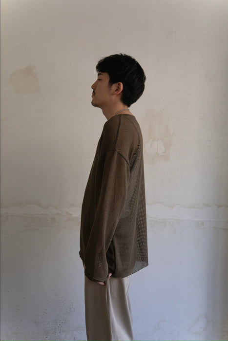 HAPPYEND mesh tee Olive