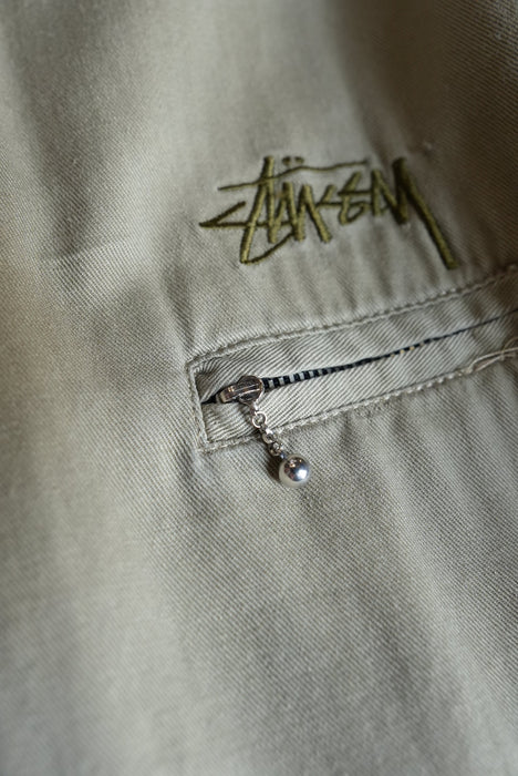 80s STUSSY cotton sports jacket