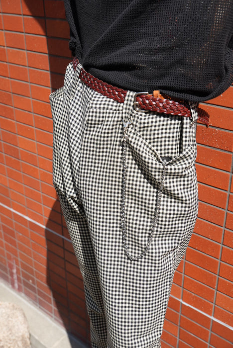 6.70s Don Poker gingham tapered slacks