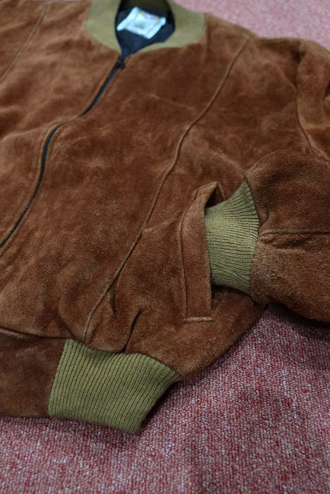 80s wild suede bomberjacket