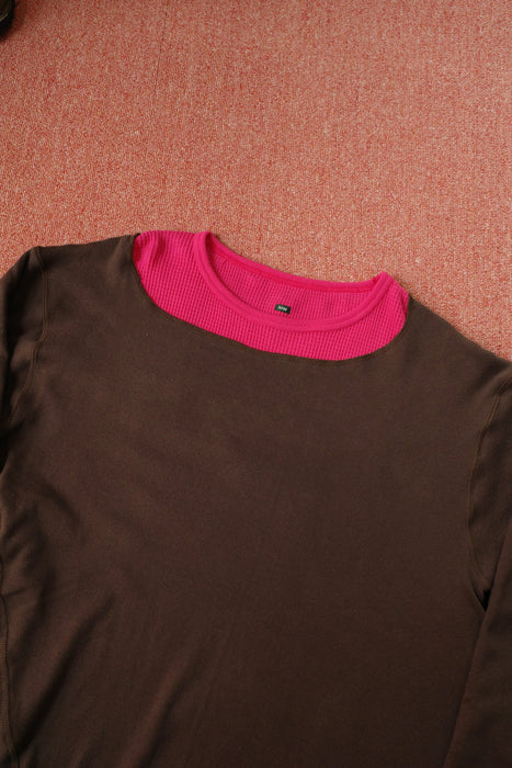 NAM Banana Ensemble Tee Brown/Pink size1