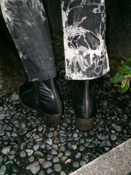 00s JOLI leather back-zip heeled boots