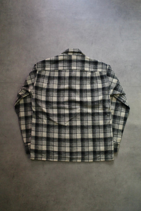 60s wool check shirt