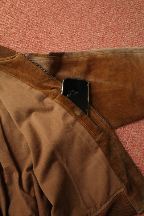 80s BANANA REPUBLIC suede bomber jacket "Safari & Travel"