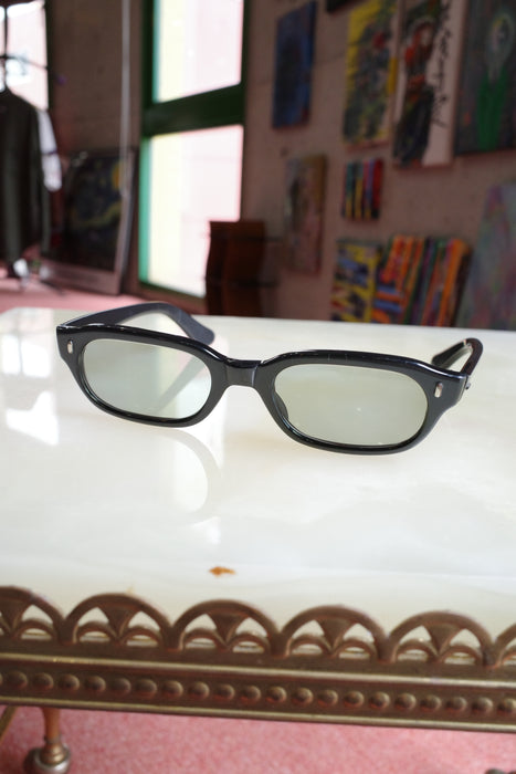6.70s Italian black acetate optical sunglasses