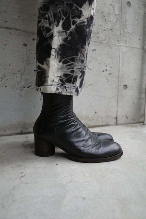 00s JOLI leather back-zip heeled boots