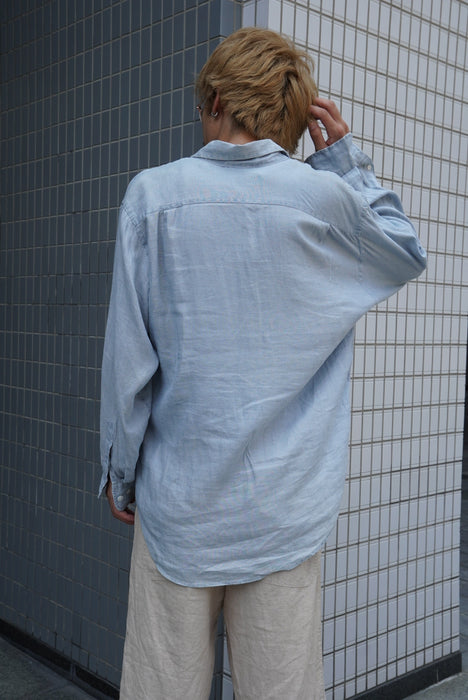 90s DKNY linen chambray shirts