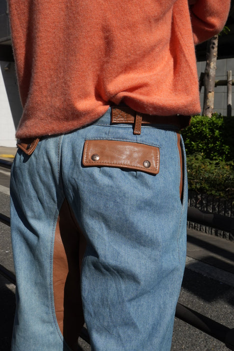 80s THE LEATHER RANCH DU CAIR leather custom denim
