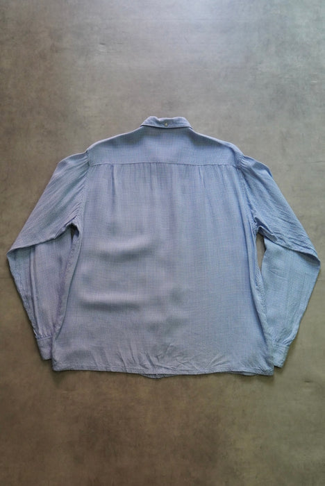 60s Amberley gingham B.D.shirt