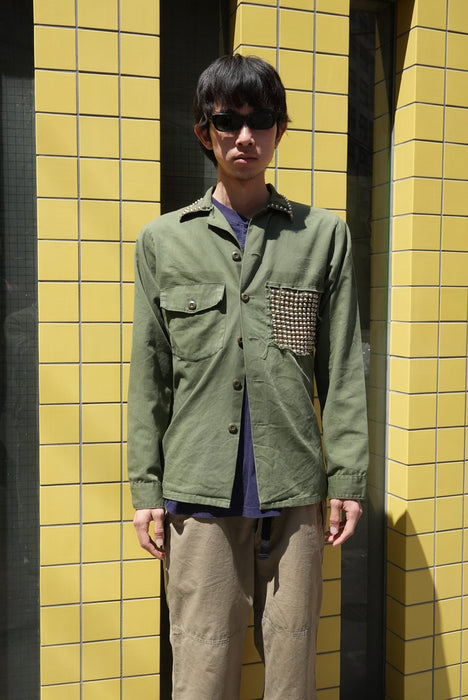 80s U.S.ARMY studs custom shirt jacket