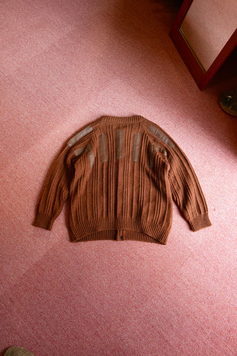 80s Maglieria leather×Knit blouson