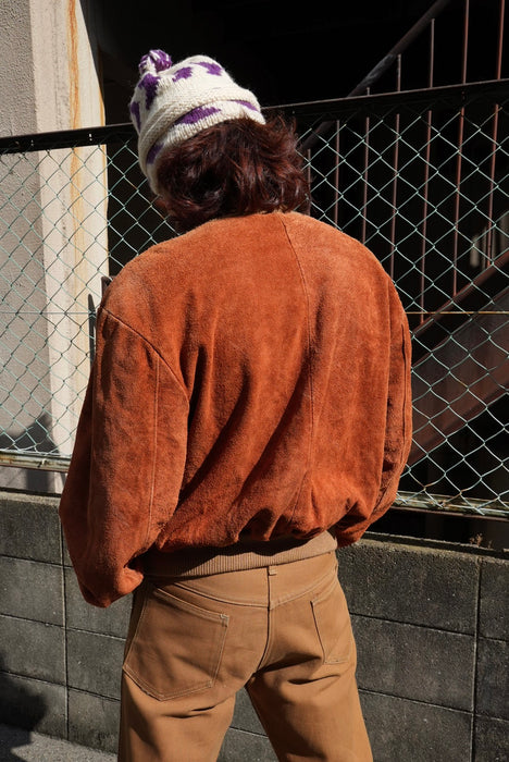 80s wild suede bomberjacket
