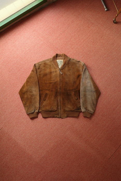 80s BANANA REPUBLIC suede bomber jacket "Safari & Travel"