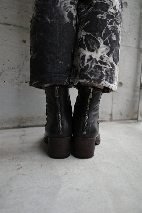 00s JOLI leather back-zip heeled boots