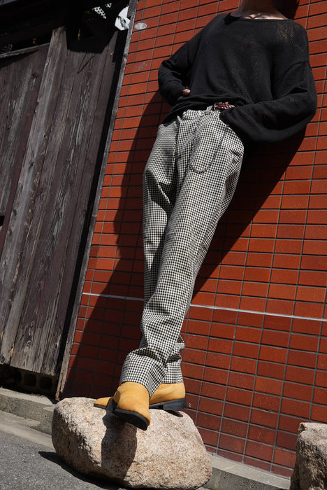 6.70s Don Poker gingham tapered slacks