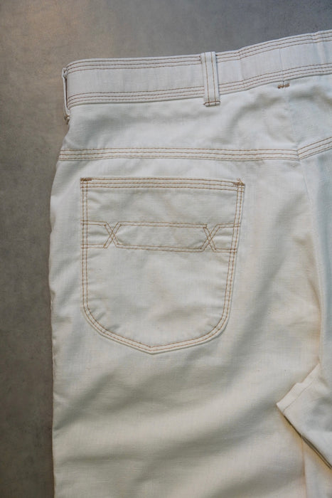 70s Levi's ACTION SLACKS white chambray pants