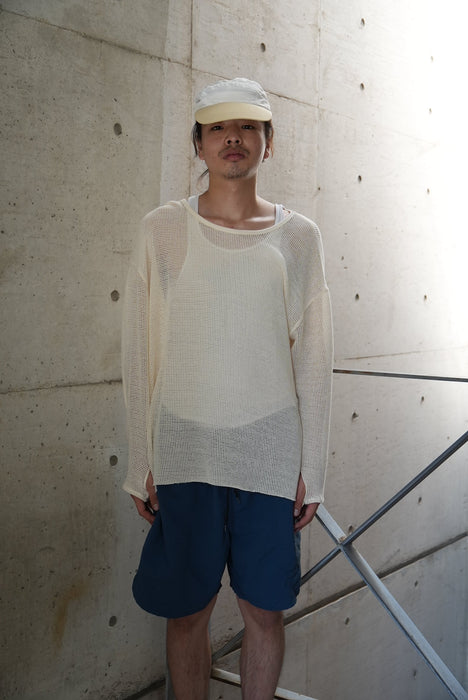 HAPPYEND mesh tee white