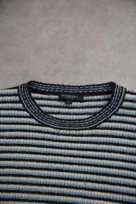 00s BURBERRY border alpaca knit