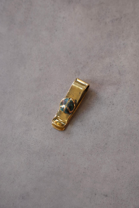 handmade brass money clip "gold"