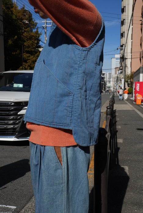 80s denim boa vest
