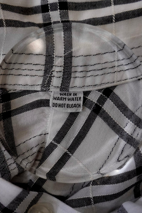 60s Manhattan check rayon shirt