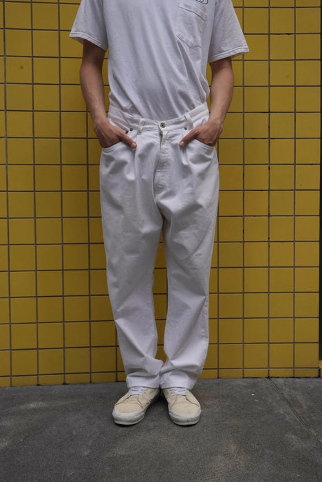 90s POLO SPORTSMAN white denim
