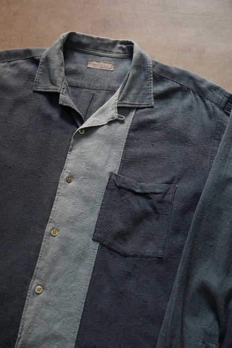 00s COMME des GARÇONS HOMME 2tone indigo shirts