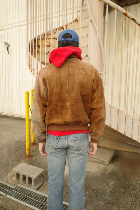 80s BANANA REPUBLIC suede bomber jacket "Safari & Travel"
