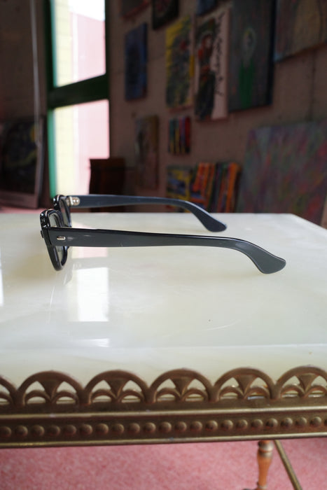 6.70s Italian black acetate optical sunglasses