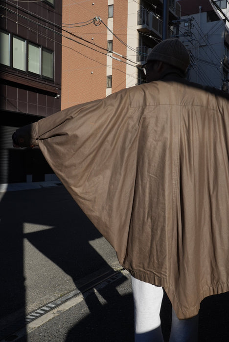 80s ISSEY MIYAKE oild cotton WIND COAT