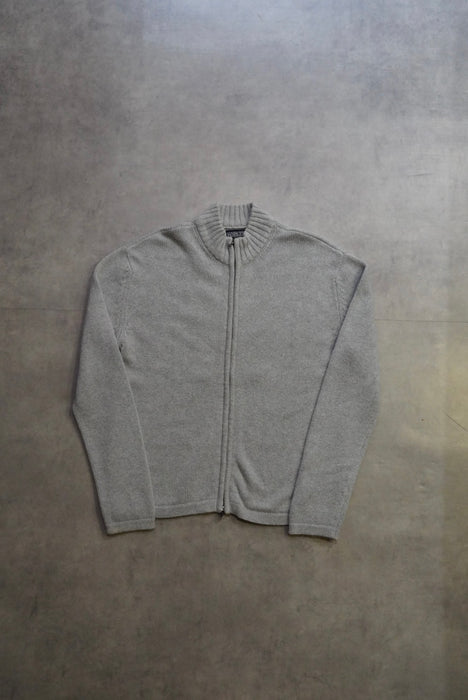 00s LANDS' END zip cotton knit