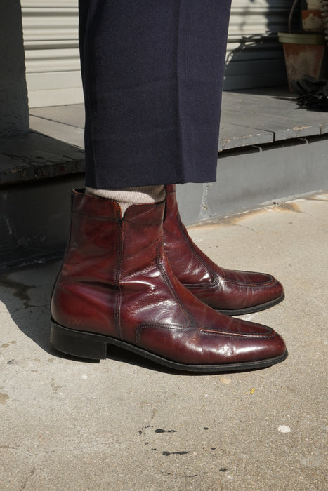 90s FLORSHEIM U tip sidezip boots
