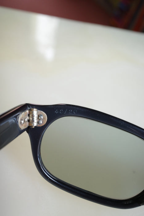 6.70s Italian black acetate optical sunglasses