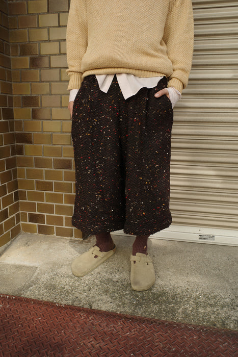 HAPPYEND HOKKORI tweed pants CHOCO