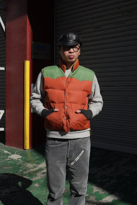 80s 2tone goosedown vest