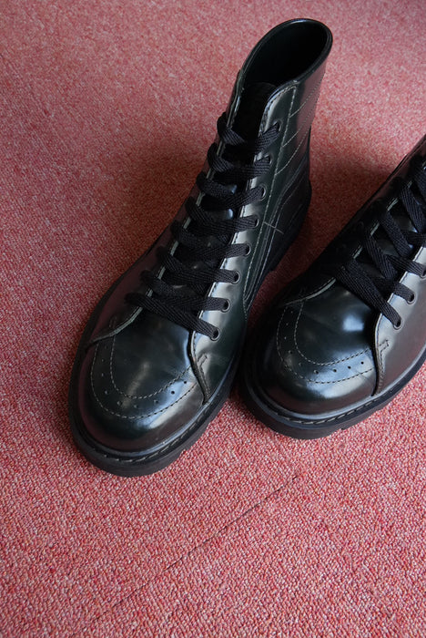 VANS glass leather SK8-HI "commando sole"