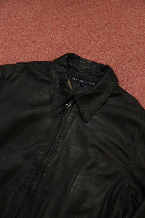 90s TOMMY HILIGER leather jacket