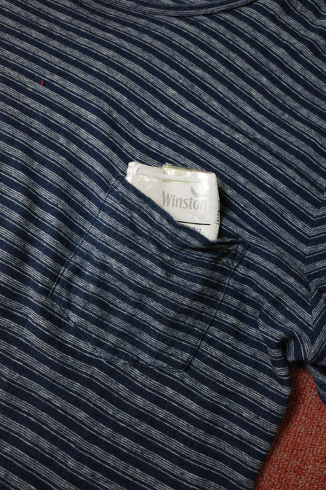 90s Ralph Lauren linen×cotton border tee