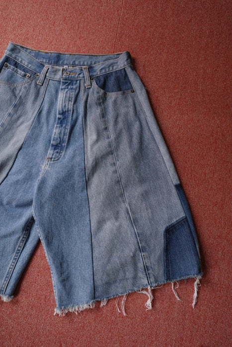 remake Levi's patchwork denim shorts