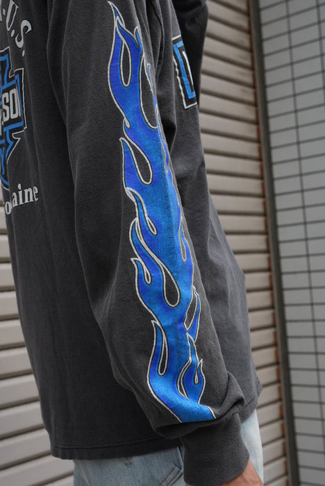 90s HARLEY-DAVIDSON blue frame tee