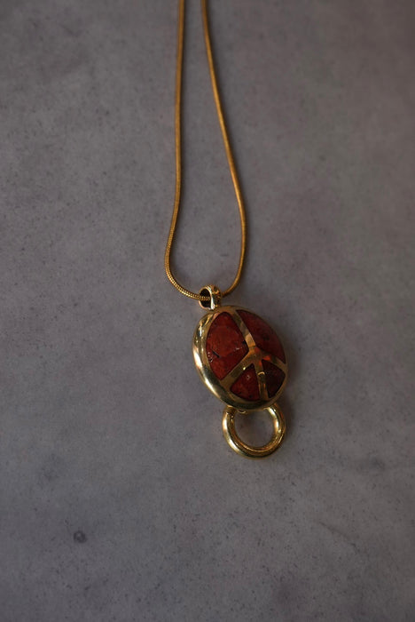 handmade brass charm "peace"