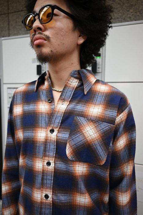 70s ombre print flannel